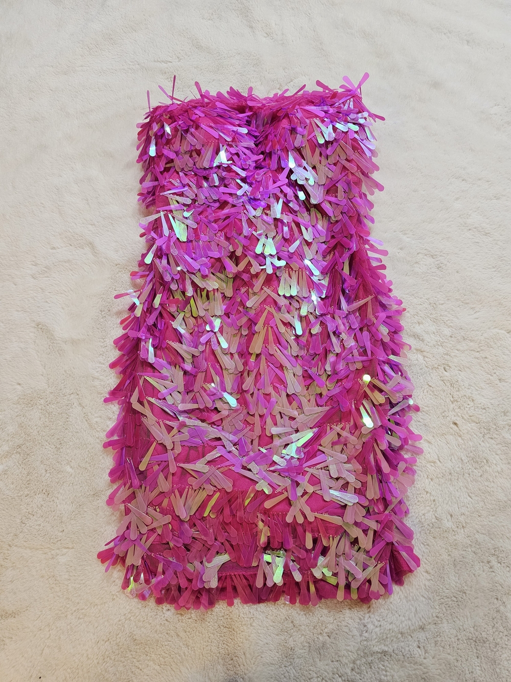 New B. Darlin Sequin Strapless Mini Dress Size Small